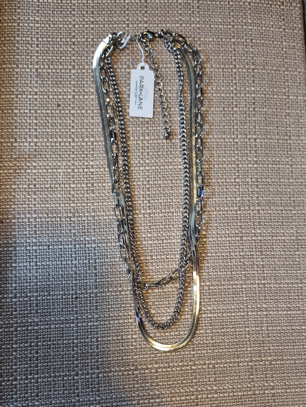 Park Lane Layered Silver-Tone Multi Chain Necklace